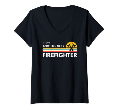 Mujer Sólo Otro Bombero Sexy Funny Firefighting Camiseta Cuello V