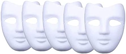 meioro DIY White Paper Mask Pulp Blank Hand Painted Mask Personality Creative Free Design Mask