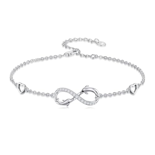 Image of 925 Sterling Silver Layered Ankle Bracelets for Women Jewelry Gifts | 925 Sterling Silver Layered Sea Turtles /Elephant /Wave Anklet Animal Bracelet Summer Ocean Beach Jewelry Gifts for Women