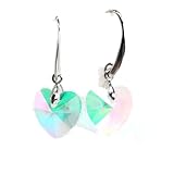 Charm mehrfarbige Kristallglas-Herzperlen Anhänger Halskette Ohrring, Einheitsgröße, Achat