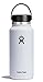 Edelstahl Trinkflasche  günstig Kaufen-HYDRO FLASK - Trinkflasche 946ml (32oz) - Isolierte Wasserflasche aus Edelstahl - Sportflasche mit auslaufsicherem Flex Cap-Deckel & Gurt - Thermoflasche Spülmaschinenfest - Größe Öffnung - White