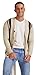 NITAGUT Men's Retro Cardigan Sweater Comfortable V Neck Stripes Button Down Knitted Sweater Stripe Beige Brown 3, Medium