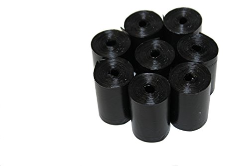 Image of 120 Easy Open & Strong Leak-Proof Poop Bags Dog Waste Bags 13.25 x 9 inch Made in USA .Bags are easier to tie than standard 12 inch bags (Black)