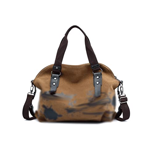 Sacs fourre-tout à bandoulière pour femmes en toile avec poche intérieure sacoche ordinateur