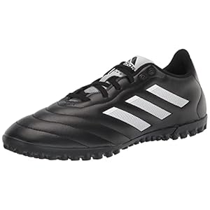 adidas Unisex Goletto Turf Soccer Shoe, Black/White/Red, 9 US Men