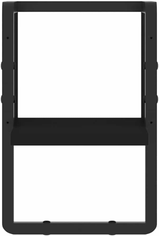 Modern Floating Wall Shelf, Black Engineered Wood, 7.9x9.8x11.8in, Compact Storage for Living Room, Bathroom, Bedroom Decor