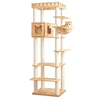 Amazon | 【なになにLife】 キャットタワー 木製 天然木 大型 据え置き