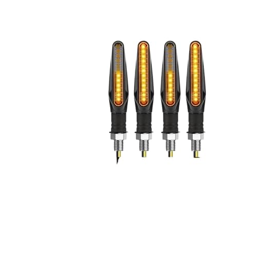 Feu stop arrière clignotant LED moto étanche ambre séquentiel 12V