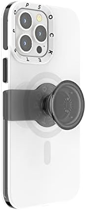 PopSockets: PopCase MagSafe Phone Case for iPhone 12 Pro Max with a Repositionable PopGrip Slide Phone Stand and Grip with a Swappable Top - Black