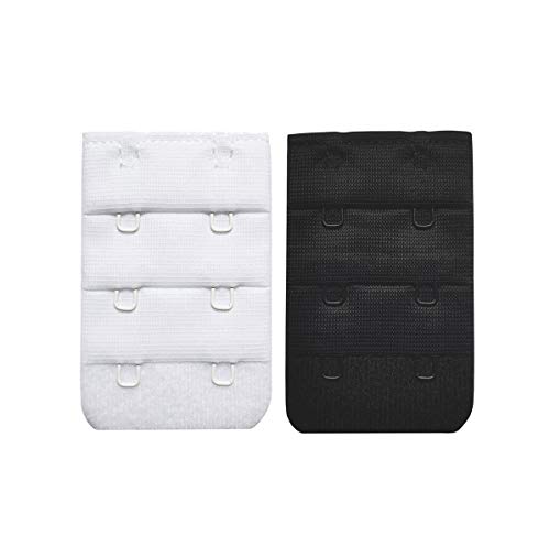 SUREMATE Bra extender 2 hook/3 hook/4 hook plus size bra strap extender bra band extension strap for Women-3pcs - Thumbnail 4