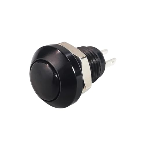 Petit bouton métallique 8mm robuste finition noire mate haute durabilité