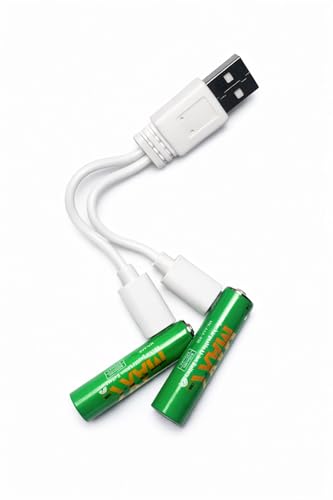 CORE MAXX AAA Rechargeable Batteries 1.5V â€“ Pack of 2 â€“ USB-C Lithium-Ion AAA Batteries, Long-Lasting, High Performance