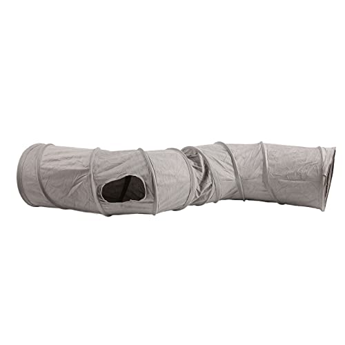 Túnel para gatos de gamuza premium con interior interactivo 7