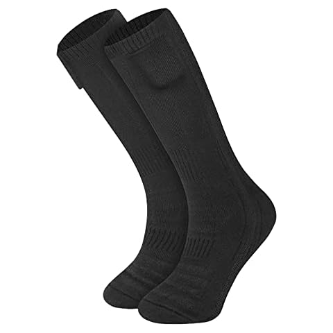 TROPRO Unisex Rechargeable Electric Heated Socks Battery Powered Comfortable Socks-Winter Socks Sport Outdoor Hunting Camping Hiking Warm Socks for Men Women (black) Cover