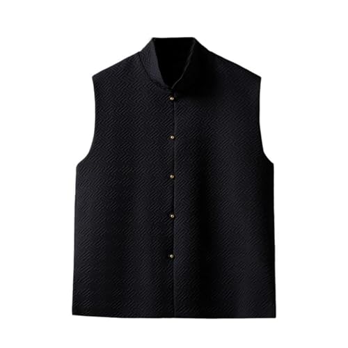Gilet en jacquard pour homme de style chinois col montant sans manches chic