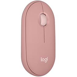 Logi Teclado Rosa Logitech Pebble Mouse 2 M350s, estilizado ratón inalámbrico Bluetooth, ligero, personalizable, clics discretos, Easy-Switch, Windows, macOS, iPadOS, Android, ChromeOS - Rosa