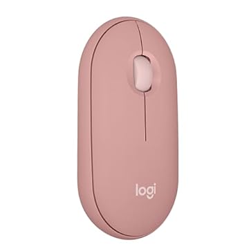 Mouse sem fio Logitech Pebble 2 M350s com Clique Silencioso, Design Slim Ambidestro, Conexão Bluetooth e Pilha Inclusa - Rosa
