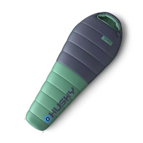 Husky Sacco a pelo a mummia Dinis 2024 – 10 °C – 220 cm – blu con menta