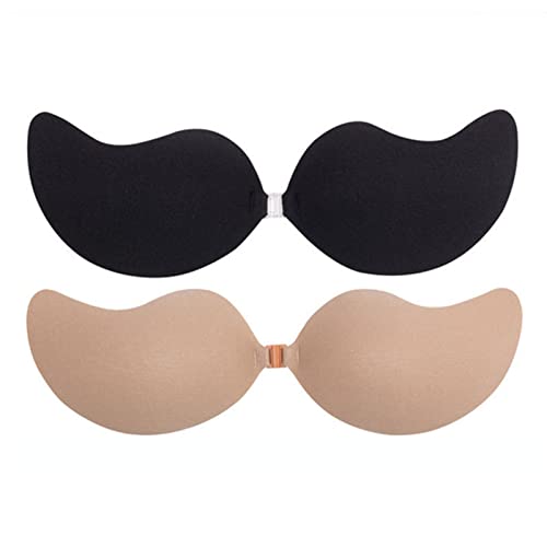 Diko Reggiseno Invisibile Push Up Bra, Reggiseno Adesivo, Reggiseno Senza Spalline Reggiseni Adesivi Riutilizzabile, per Festa Matrimonio Uso Quotidiano(2 Pezzi) (B)