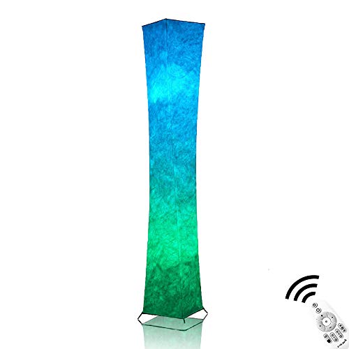 65" Soft Light LED Floor Lamp,LEONC RGB Color Changing Tyvek Fabric Shade Modern