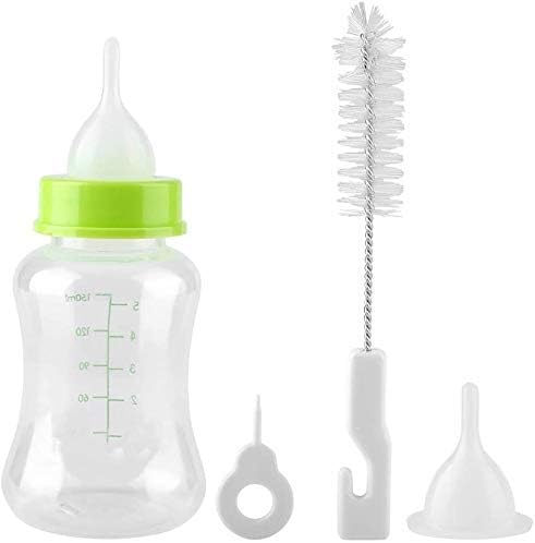 Pet Feeding Bottle Pet Nursing Kit 150 ml for Puppy Kitten Rabbit (Color May Vary)
