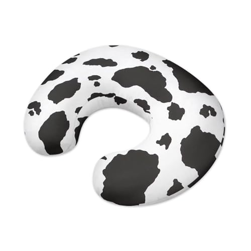 Image of Cow Baby Nursing Pillow Cover Removable Breathable Breastfeeding Pillow Slipcover, Stretchy Nursing Pillow Case Fits Snug On Infant