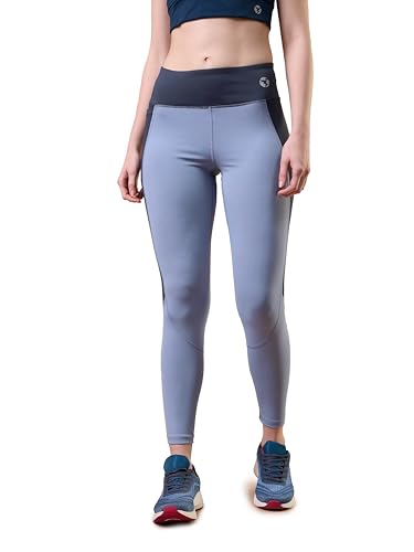 Image of TECHNOSPORT Women's High Rise Slim Fit Tights for Running, Gym and Sports
