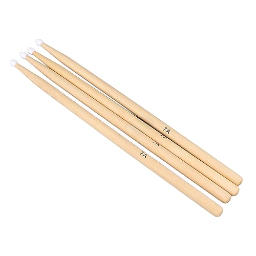 Baquetas profesionales 7A con punta de nailon para batería, 2 pares miniatura 4