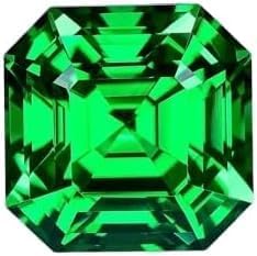 10 Ct Natural Colombian Green Emerald Asscher Cut Certified Loose AG Gemstone