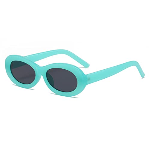 Lunettes de soleil rondes rétro mujer monture verte et noire pour mode urbaine