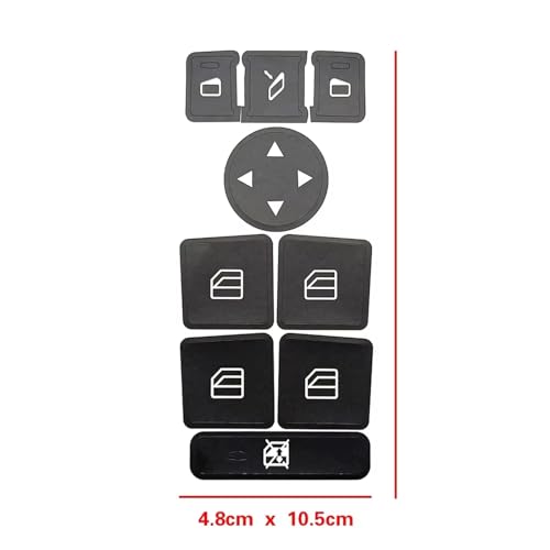 Autocollant réparation bouton lève-vitre Benz C117 2014-2018 - 2