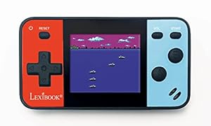 Lexibook, Cyber Arcade Pocket, Tragbare Handheld-Spielkonsole, 150 Spiele, 1,8“ LCD-Farbbildschirm, Gaming-Spielzeug für Kinder, blau/rot, JL1895