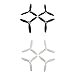 Perfeclan Lot de 8 Accessoires Hélices Pièces Détachées CW CCW pour Parrot Bebop 2 Blanc + Noir