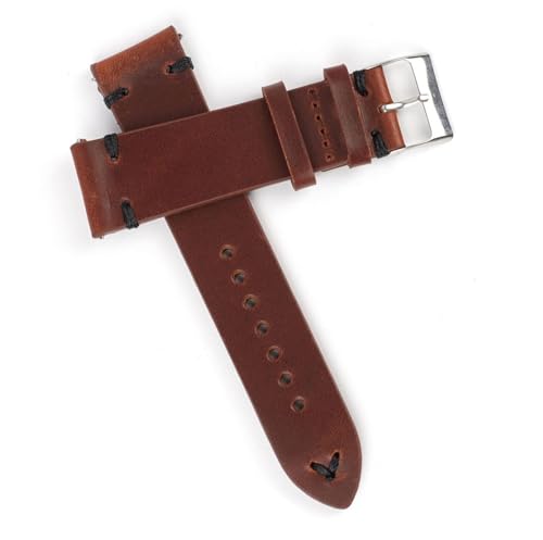 Sangle de montre en cuir véritable d'artisanat de luxe