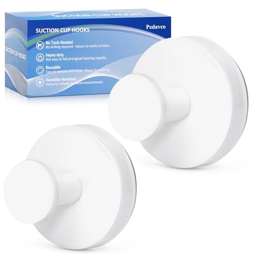 Pedavco Suction Cup Hooks for Shower No Drill - Heavy