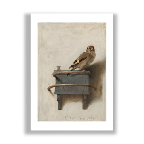 Carel Fabritius Le Chardonneret 1654 affiche d'art grand format finition semi-brillante