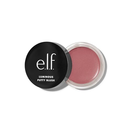 e.l.f. Luminous Putty Blush, Putty-to-Powder, aufbaubares Rouge mit dezentem Schimmer, hochpigmentiert & cremig, Vegan & Tierversuchsfrei, Bermuda