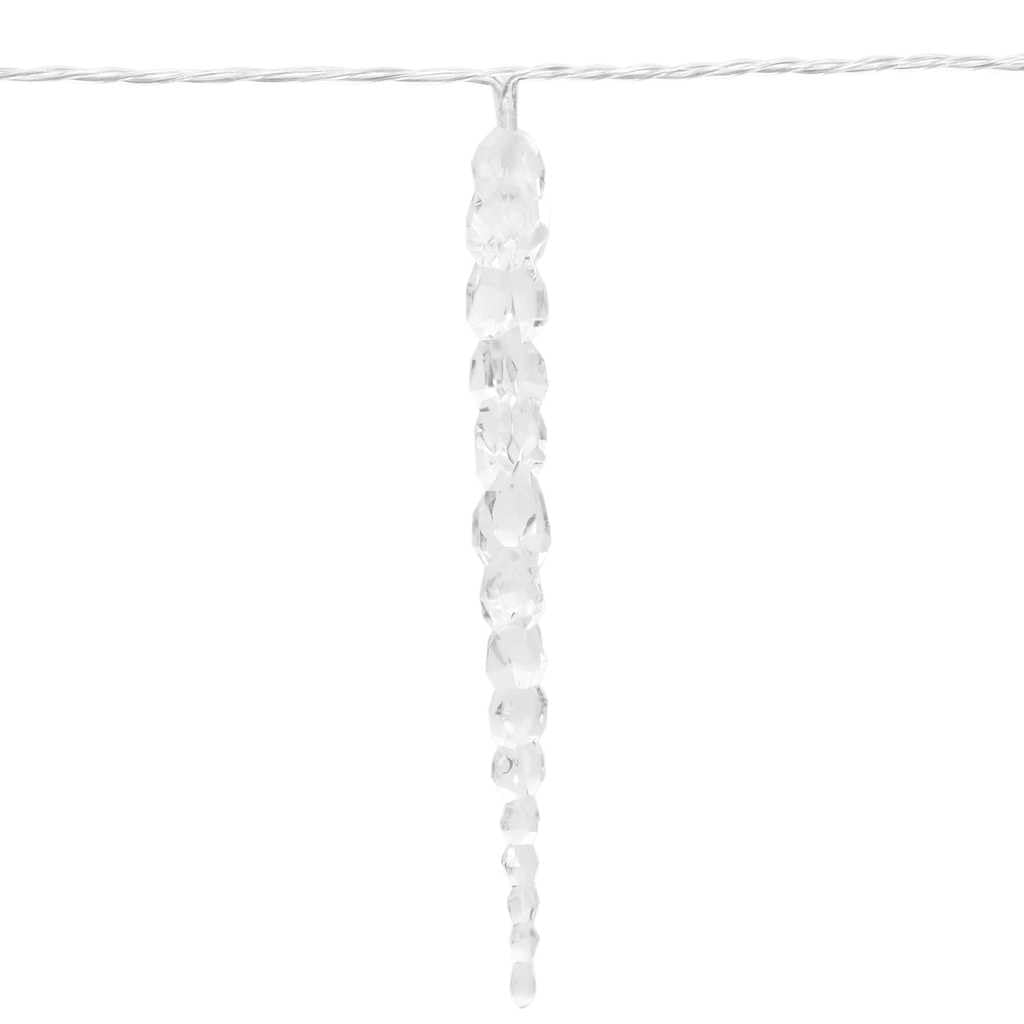 Weihnachts-Eiszapfen-Licht 200 LEDs Kaltweiß 20 m Acryl PVC Lichterkette Weihnachtsbeleuchtung für Innen- und Außenbereich Fenster Garten Balkon mit 8 Lichteffekten energiesparend