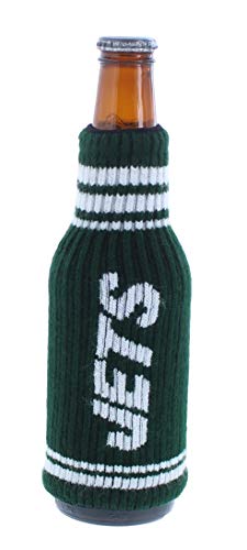 Football Knit Acrylic Stretchable Bottle Insulator Holder Krazy Kover (New York (Jets))