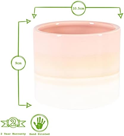 Nicola Spring Reactive Glaze Plant Pot - Bohemian Planter Indoor Stoneware - 10.5cm - Pink
