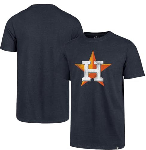 Image of 47 Brand MLB Men's Team Color Distressed Imprint Primary Logo Short Sleeve Baseball T-Shirt