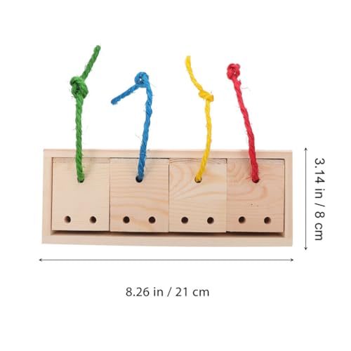 iplusmile Wooden Foraging Toys for Small Animals Educational Hamster Treat Dispenser and Hideout for Guinea Pigs Rabbits Bunnies Chinchillas Mice Gerbils Natural Durable Pet Toy - Image 4