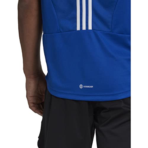 Adidas Men's Aeroready High Intensity Back 3-Stripes Training Tee, Team Royal Blue/White, Large #TOP28