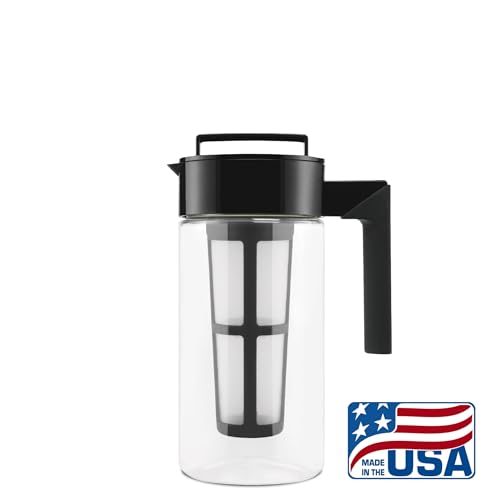 Takeya Patented Deluxe Cold Brew Iced Coffee Maker with Airtight Lid & Silicone Handle, 1 Quart - Image 4