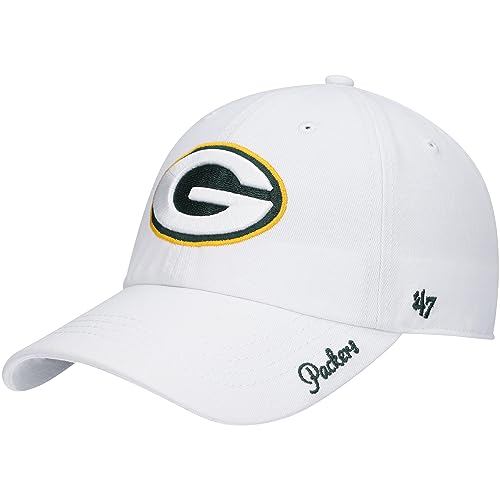 '47 Women's White Green Bay Packers Miata Clean Up Logo Adjustable Hat