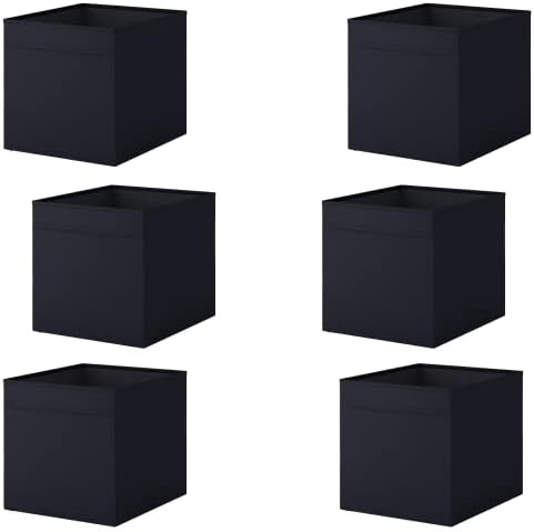 MAC Storage Box, This velvety fabric box adds a sense of softness to your storage | 33x38x33cm | (8 Pack, Dark grey)