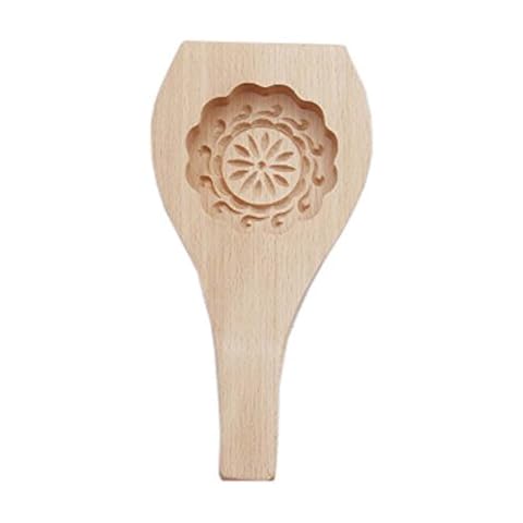 FANCYPUMPKIN Creative DIY Mooncake Mold Wooden Pastry Biscuit Baking Mold Muffins Cake Molds, A Cover