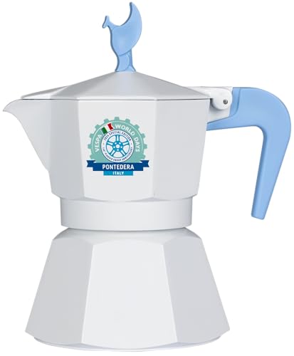 MOKAVIT Vespa World Days 2024 - Cafetiere Italienne Induction 3 Tasses, Moka Italienne Compatible Tous Feux, Cafetière Italienne Induction, Cafetiere Induction - Made in Italy