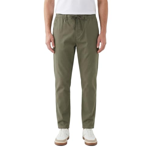 Image of Nobero Chino Pants for Men | Oversized Fit | Multiple Pockets | Elasticated Waist | Casual & Utility Wear