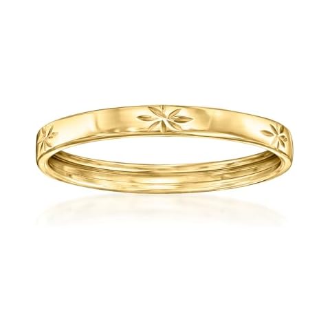 Canaria Italian 10kt Yellow Gold Diamond-Cut Star Ring. Size 9 Cover